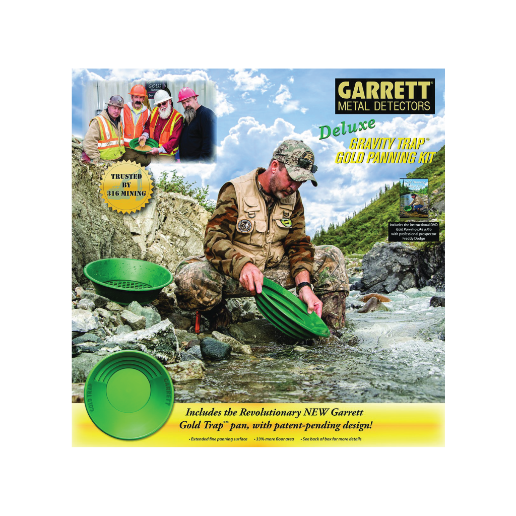 Garrett Gold Panning Kit Complete with Gravity Trap Pan– Serious