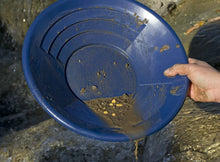 Load image into Gallery viewer, 14-blue-dual-riffle-gold-pan-panning.webp