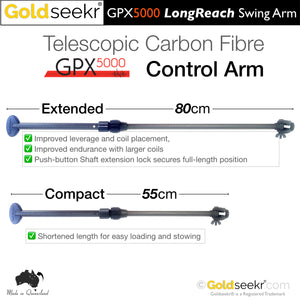 LongReach Telescopic Swing Arm – for Minelab SD/GP/GPX4000-5000