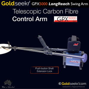 LongReach Telescopic Swing Arm – for Minelab SD/GP/GPX4000-5000