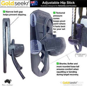 Hipp Stick - Adjustable Metal Detector Bungee Strut | GoldSeekr