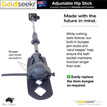 Load image into Gallery viewer, Hipp Stick - Adjustable Metal Detector Bungee Strut | GoldSeekr