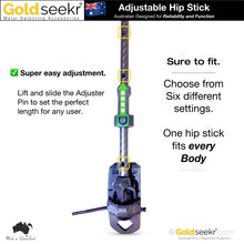 Load image into Gallery viewer, Hipp Stick - Adjustable Metal Detector Bungee Strut | GoldSeekr