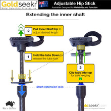 Load image into Gallery viewer, Hipp Stick - Adjustable Metal Detector Bungee Strut | GoldSeekr