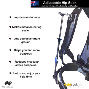 Hipp Stick - Adjustable Metal Detector Bungee Strut | GoldSeekr