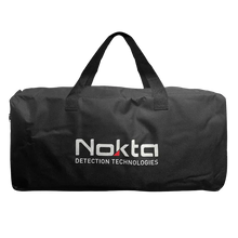 Load image into Gallery viewer, Nokta metal detector carry bag with shoulder strap and accessory compartments for detector transport and storage