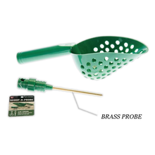 Load image into Gallery viewer, Scoop-N-Probe 14&quot; Sand Scoop and Brass Probe - Green | BJK.