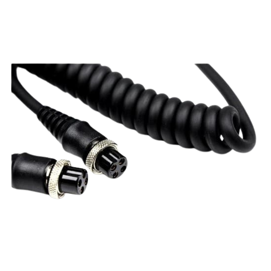Heavy Duty Curly Power Cord/Cable 12v - Minelab Compatible.